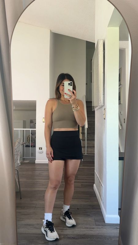 Loving this skirt via Free People! It’s so comfy and stretchy! 
Top size xs
Skort size xs
Free people, active wear, workout wear, skort, tank top, sneakers

#LTKFindsUnder100 #LTKActive #LTKShoeCrush