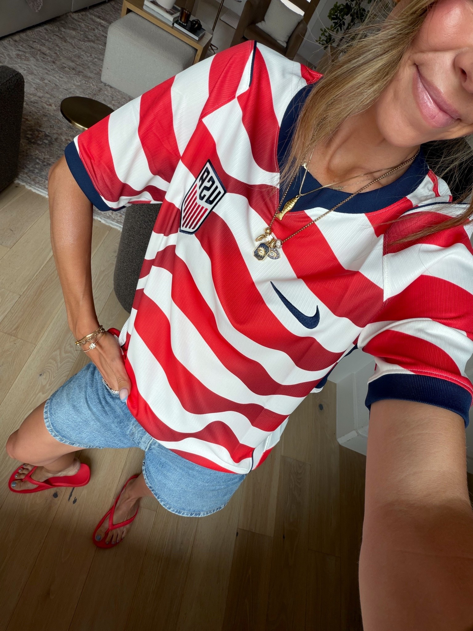 THE OFFICIAL 2026 USMNT @nike Jersey is here!!! Every 🇺🇸 fan needs to order asap!! I’m in a men’s size small and Ita is already trying to steal it from me so guess I’m ordering him one too!! #ad #teamnike

#LTKootd #LTKMens #LTKActive