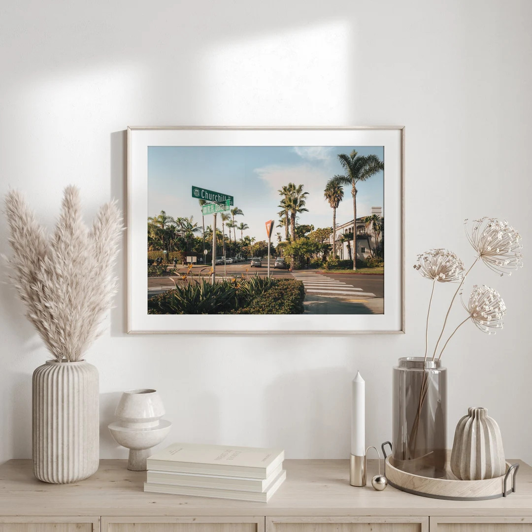 California Vibe Coronado Print San Diego Wall Art Palm Tree Photo California Palm Trees Framed La... | Etsy (US)
