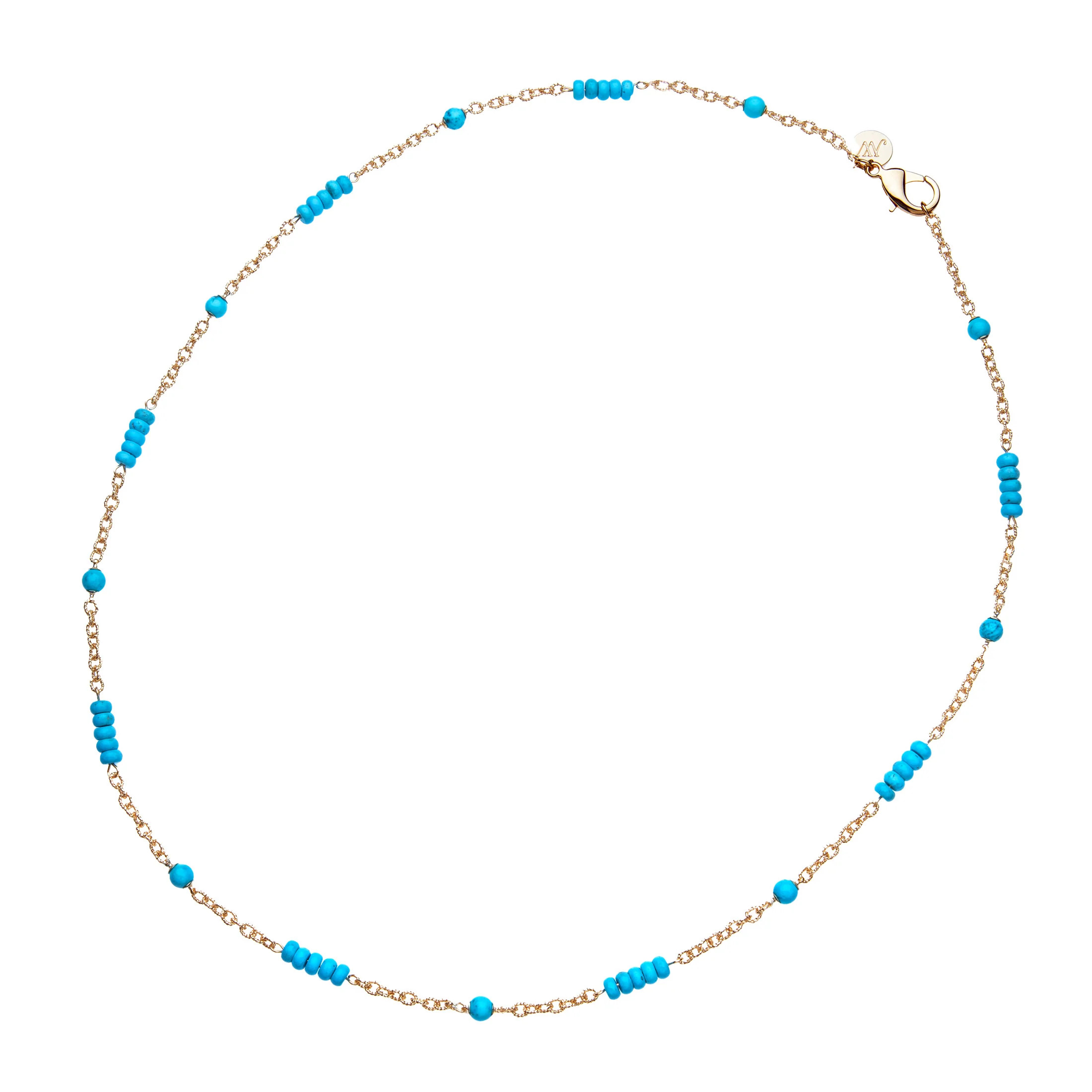 Jewel Box Carved Turquoise Station Necklace | Jane Win