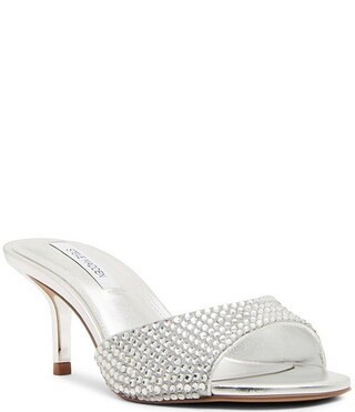Kendrix Nappa Leather Rhinestone Dress Slide Sandals | Dillard's