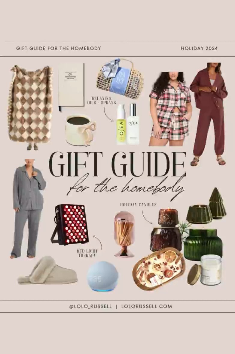 Holiday gift ideas for the homebody in your life! Think all the cozy, comfy things to feel your best at home. Includes Anthropologie faux fur rug, knit lounge sets, pajamas, holiday candles, and more  

#LTKHoliday #LTKCyberWeek #LTKGiftGuide