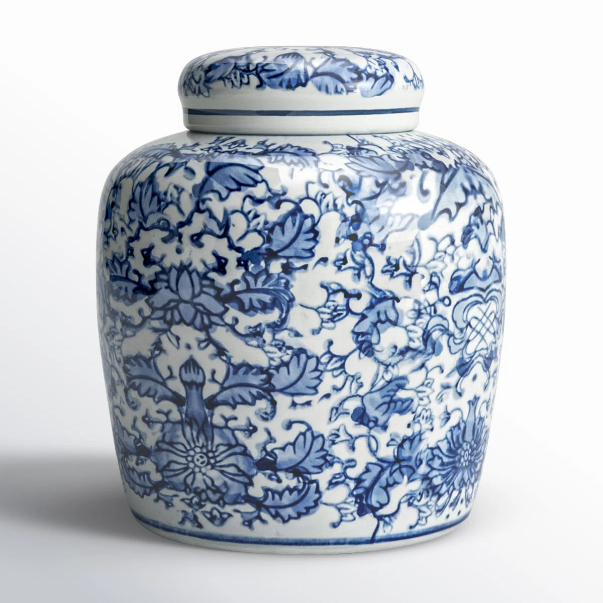 Birch Lane™ Chadwicks Blue/White Ceramic Jar & Reviews | Wayfair | Wayfair North America