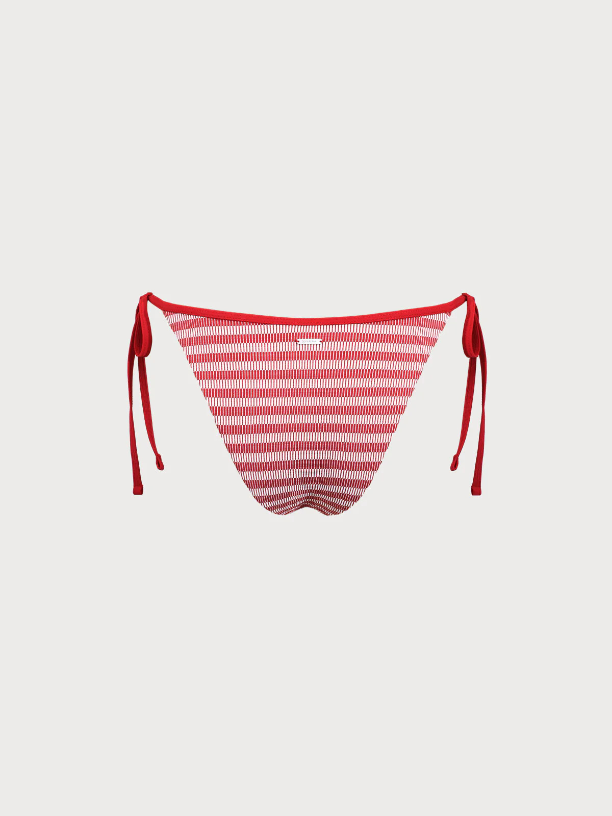 Red Striped Tie Bikini Bottom & Reviews - Red - Sustainable Bikinis | BERLOOK | BERLOOK