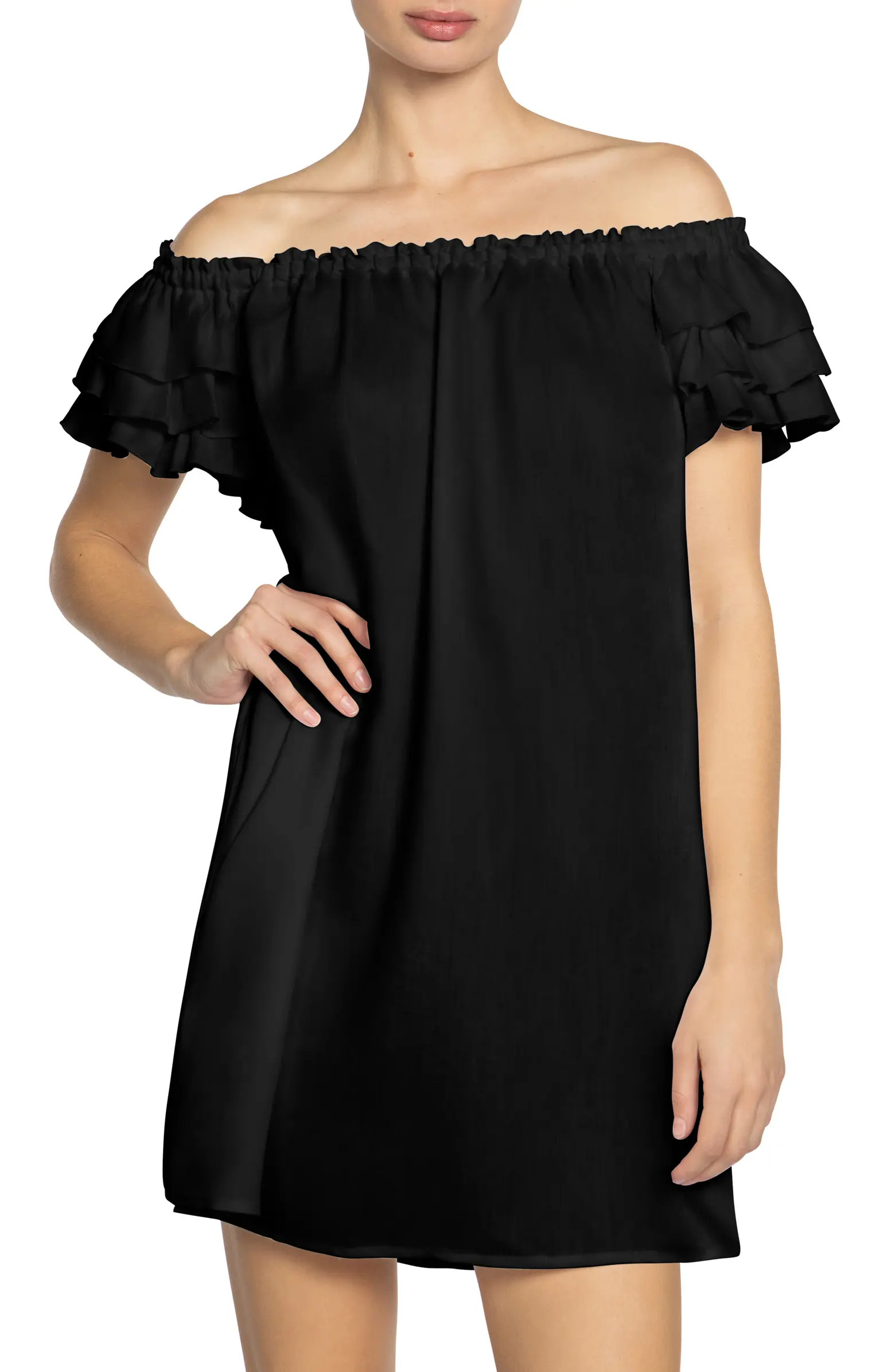 Robin Piccone Summer Ruffle Off the Shoulder Cover-Up Dress | Nordstrom | Nordstrom