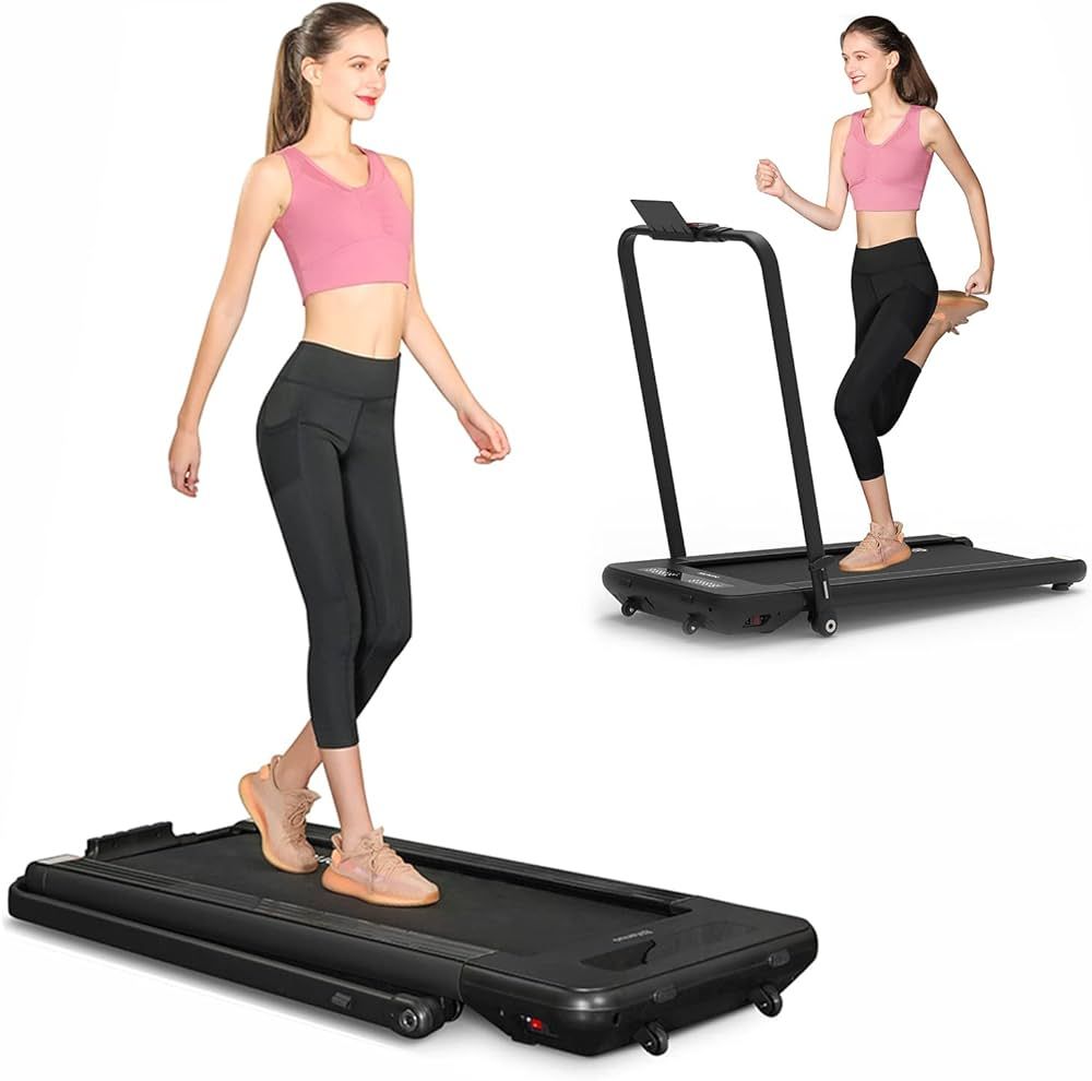 BiFanuo 2 in 1 Folding Treadmill, Under Desk Smart Walking Pad, Installation-Free，Compact Folda... | Amazon (US)
