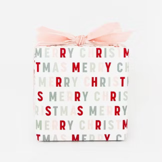 30 sq ft Merry Christmas Colorful Multicolor  Gift Wrap - Sugar Paper™ + Target | Target