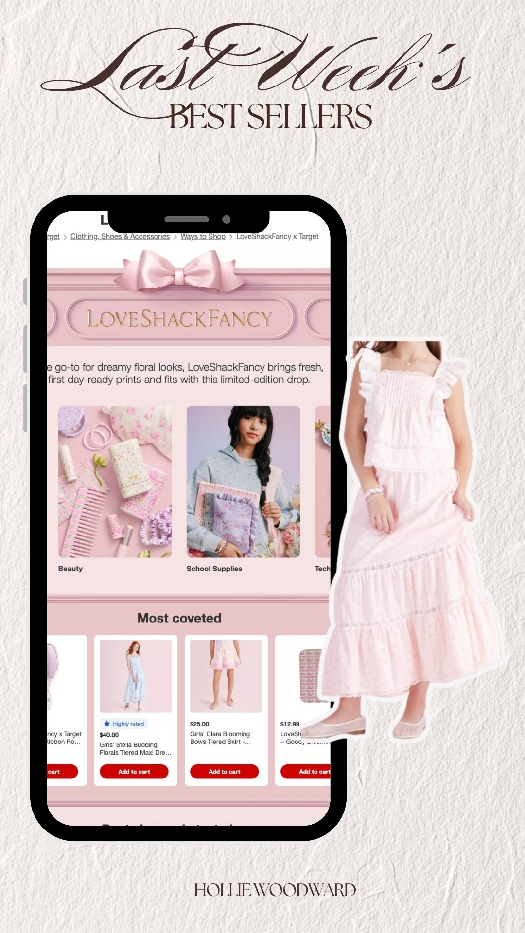 my girls are SO excited for this! run to target for this new love shack fancy collection 🛒🌸