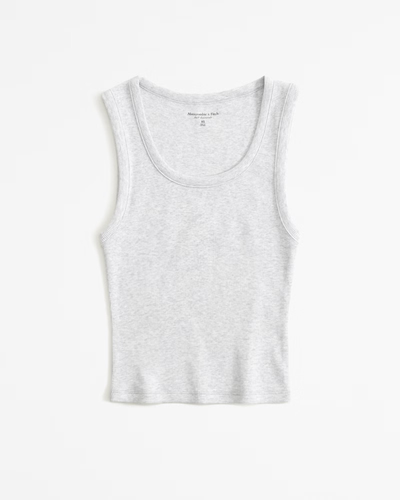 Essential High Scoopneck Rib Tank | Abercrombie & Fitch (US)
