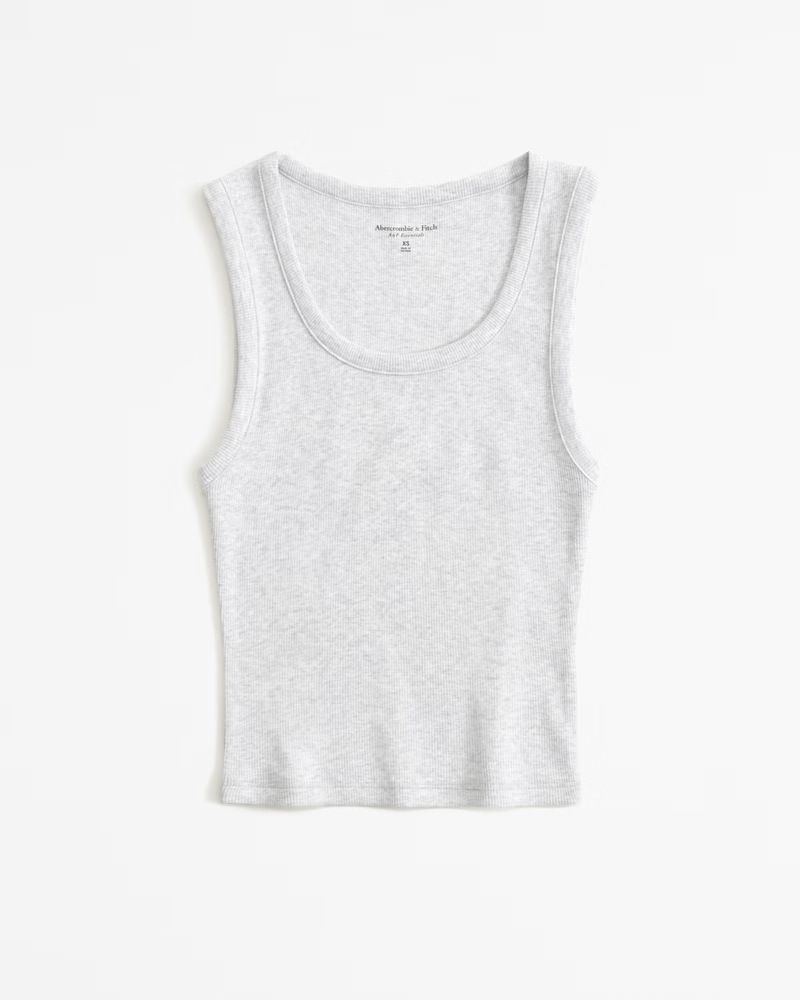 Essential High Scoopneck Rib Tank | Abercrombie & Fitch (US)