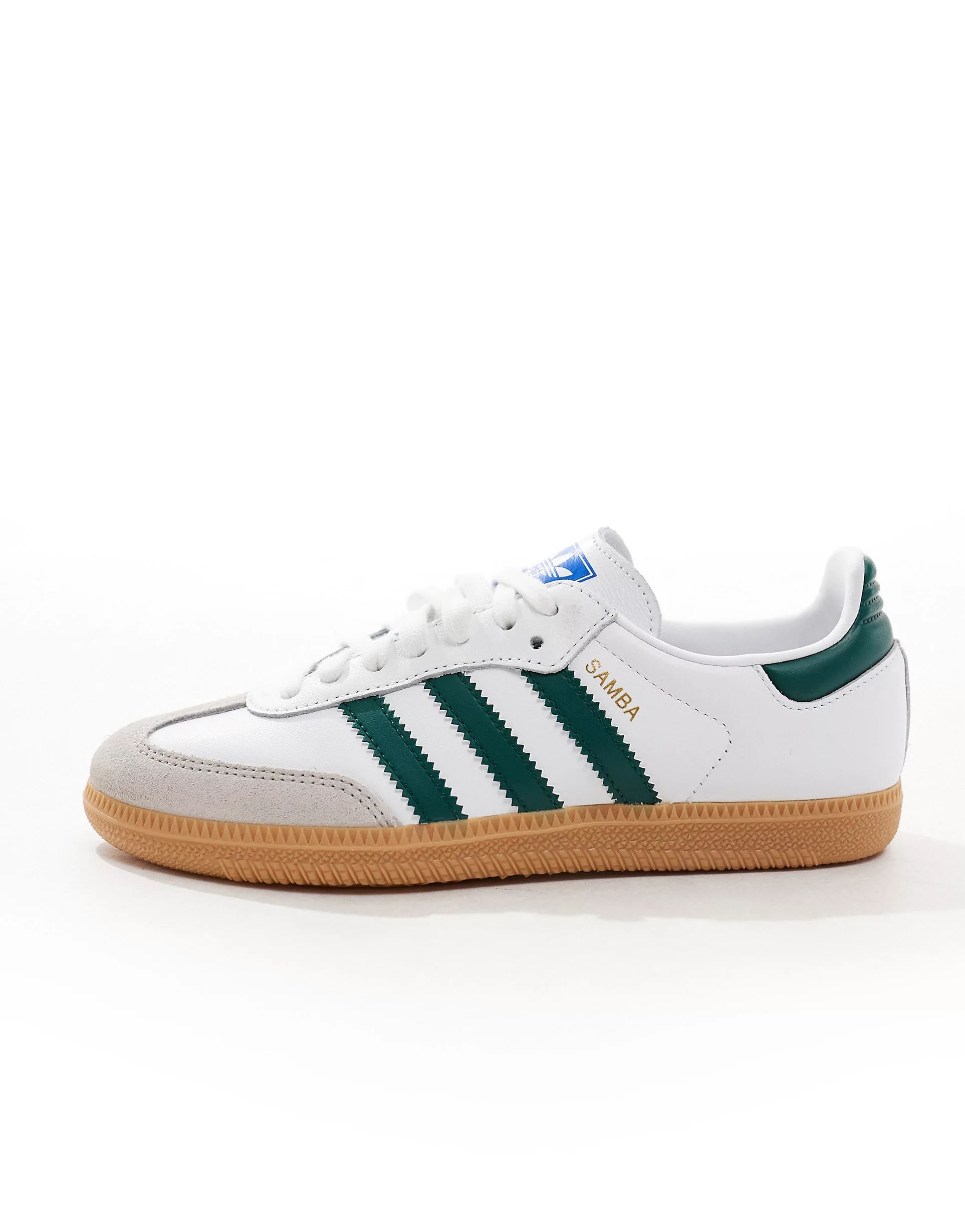 adidas Originals Samba OG trainers in white and green | ASOS (Global)