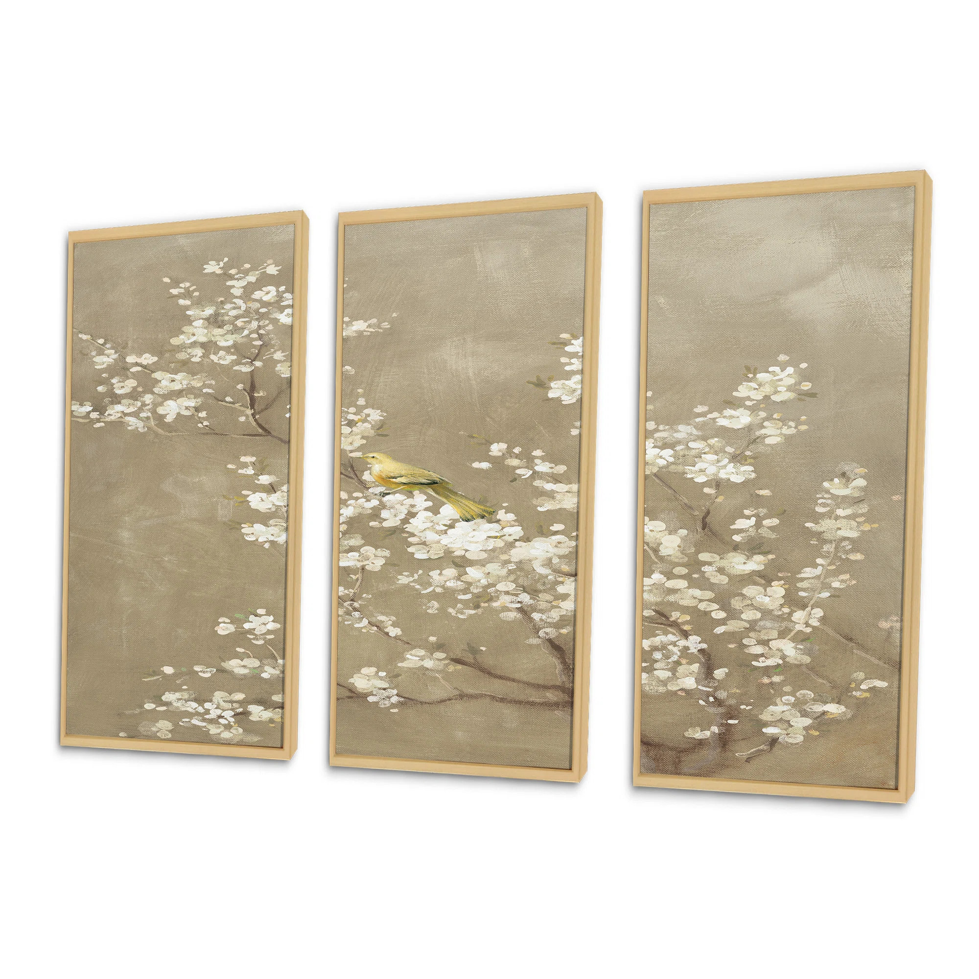 " Cherry Blossom III " 3 - Pieces | Wayfair North America