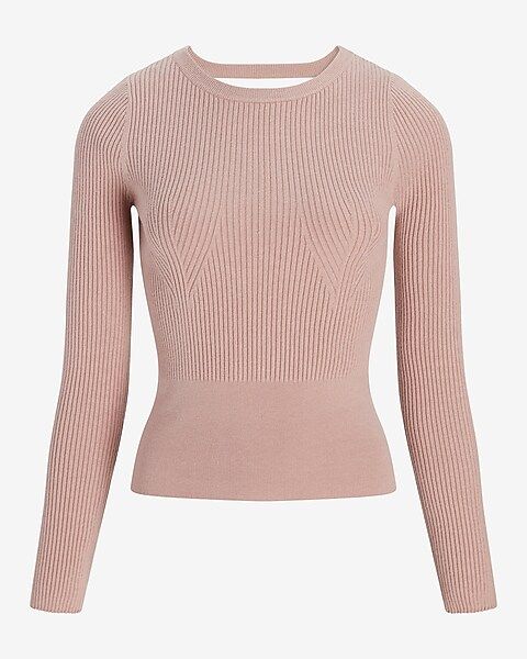 Ribbed Open Back Sweater | Express