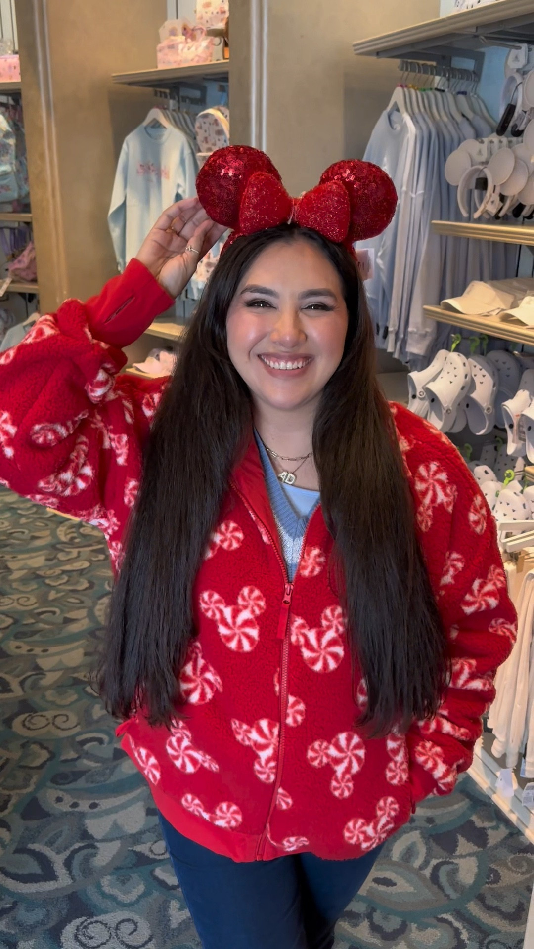 🎄 Holiday visits to the Disney parks feel extra magical when you’re dressed in something festive 🐭 

🏰This cozy sweater and cute holiday ears make it so easy to stay warm and still show off that Christmas cheer as the weather starts to cool. ✨ 

🎁It also makes a great gift idea for any Disney lover who wants to add a little seasonal magic to their wardrobe. 💕 Which holiday Disney look would you wear to the parks? Colorful red? Pine Green? Or Winter Wonderland? ❄️ 

Disney holiday gifts, Disney style, Angie’s Magical Style, Disney sweaters, Disney ootd


#LTKGiftGuide #LTKHoliday #LTKootd