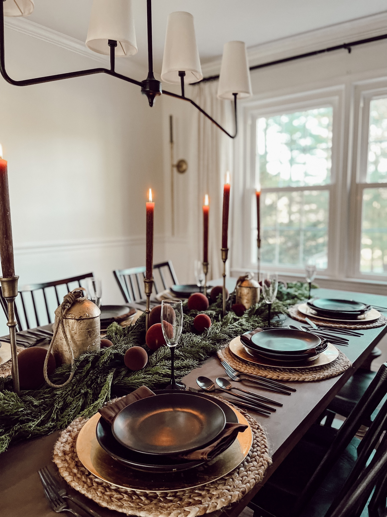 Moody tablescape! Christmas table setting, Christmas table decor, wayfair finds

#LTKhome #LTKHoliday