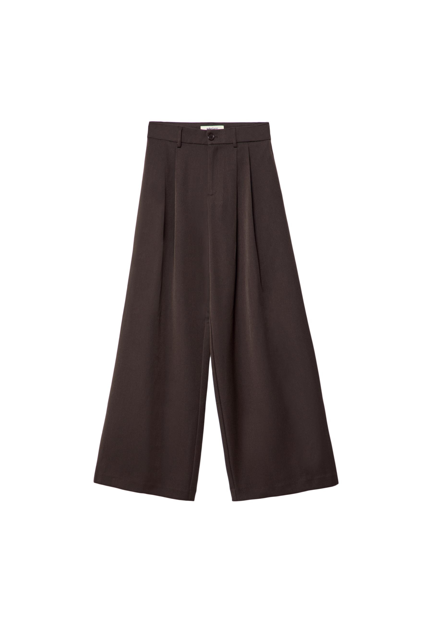 Wide leg smart trousers with darts - Women's Latest trends | Stradivarius United Kingdom | Stradivarius (UK)