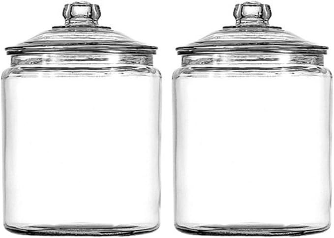 Anchor Hocking Heritage Hill 1 Gallon Glass Jar with Lid, Set of 2 | Amazon (US)