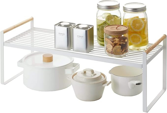 YAMAZAKI home Wired Organizer Rack-Kitchen Storage Shelves, One Size, White - 3803 | Amazon (US)