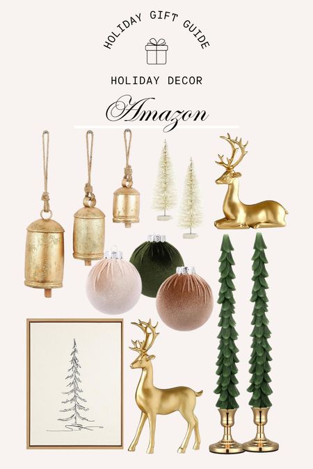 Holiday decor from Amazon!
Amazon finds, Amazon holiday, Amazon holiday decor, Amazon home, ornaments, deer, wall art, tapper candles, bells 

#LTKhome #LTKHoliday #LTKSeasonal