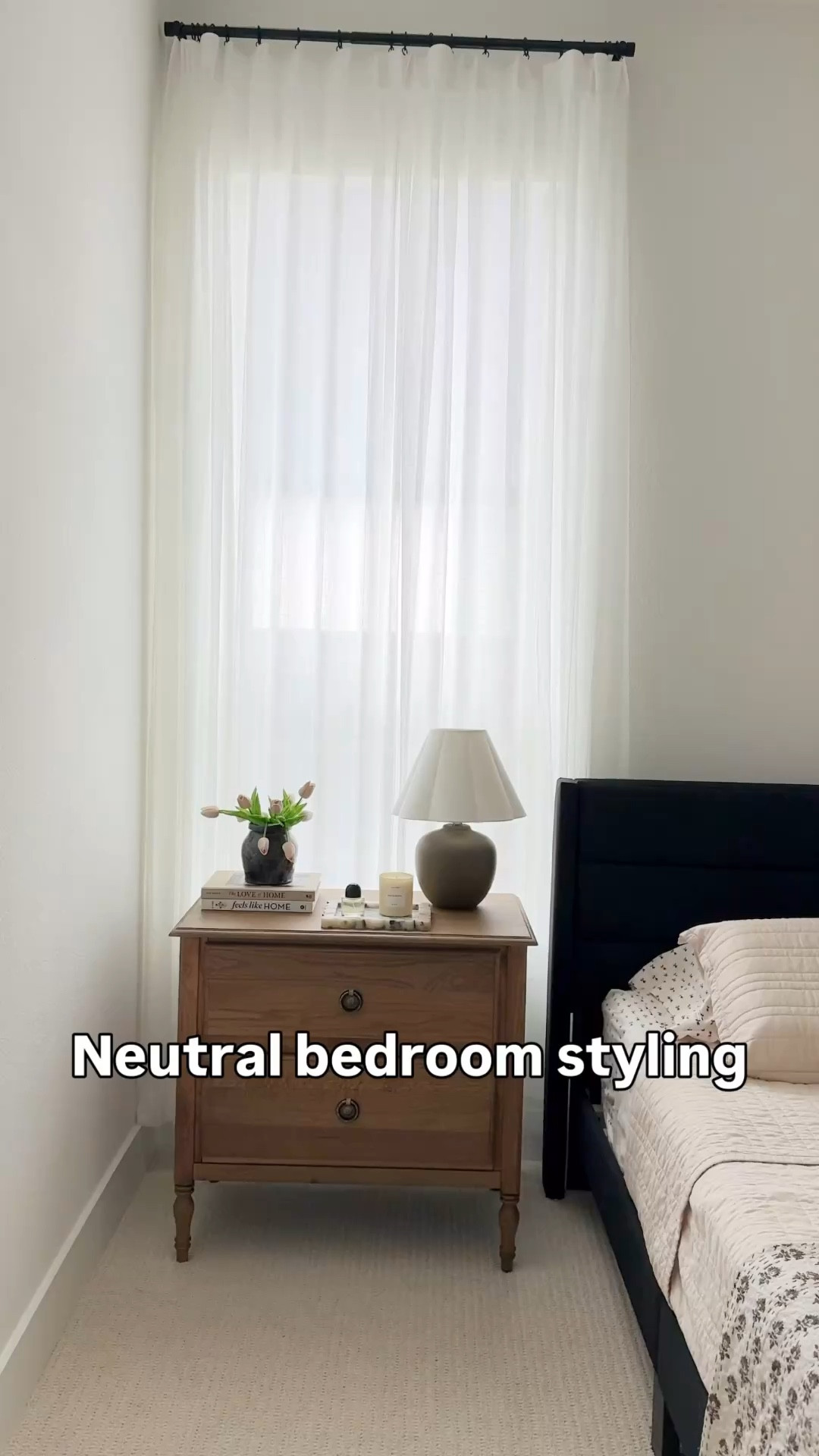 A cozy neutral bedroom corner styled with simple, elevated pieces 🤍 I love layering warm wood tones with soft bedding, marble accents, and fresh florals to create that calm, designer look without overcomplicating it. This is such an easy way to refresh your space using everyday home decor finds. Follow me on LTK for daily fashion, home decor & Amazon finds.

#LTKvlog #LTKSaleAlert #LTKHome
