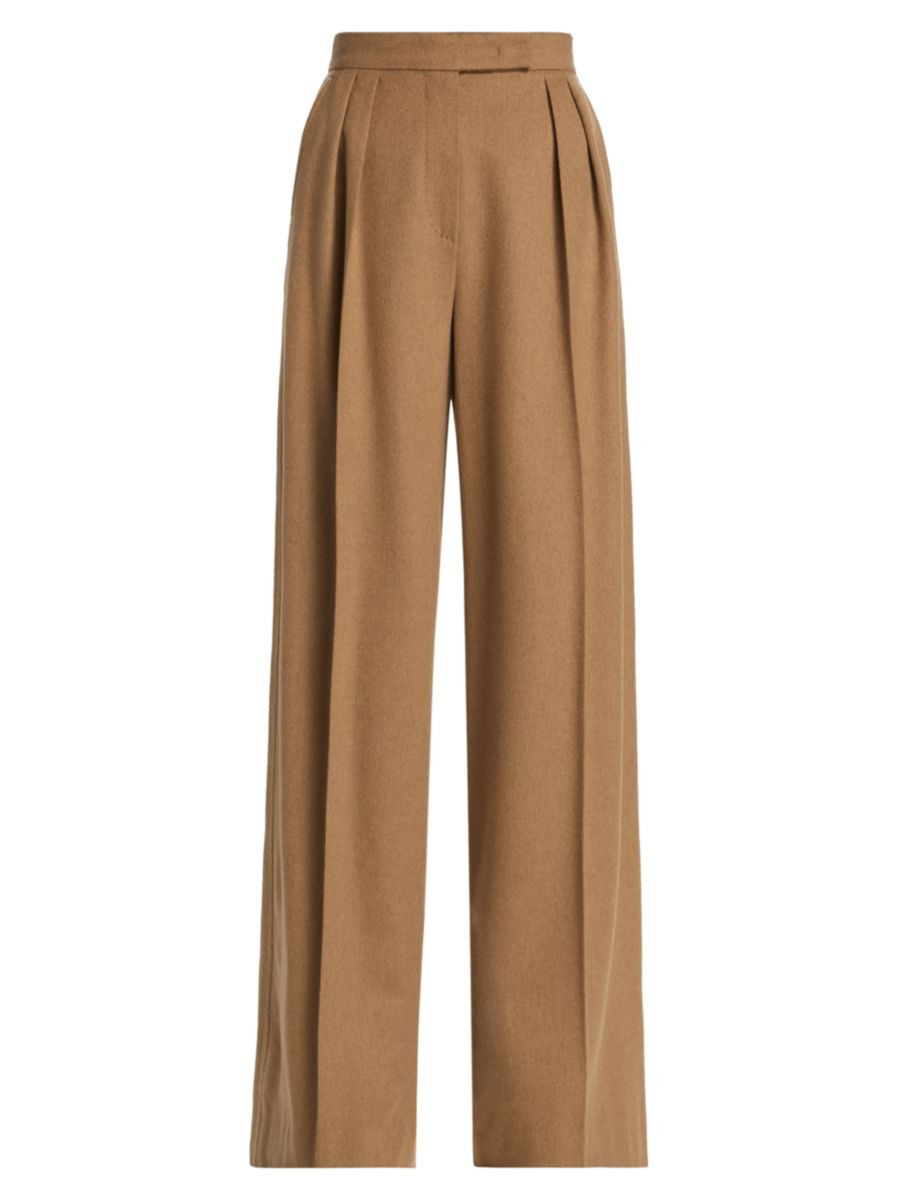 Werther Camel Wool Pleated Pants | Saks Fifth Avenue