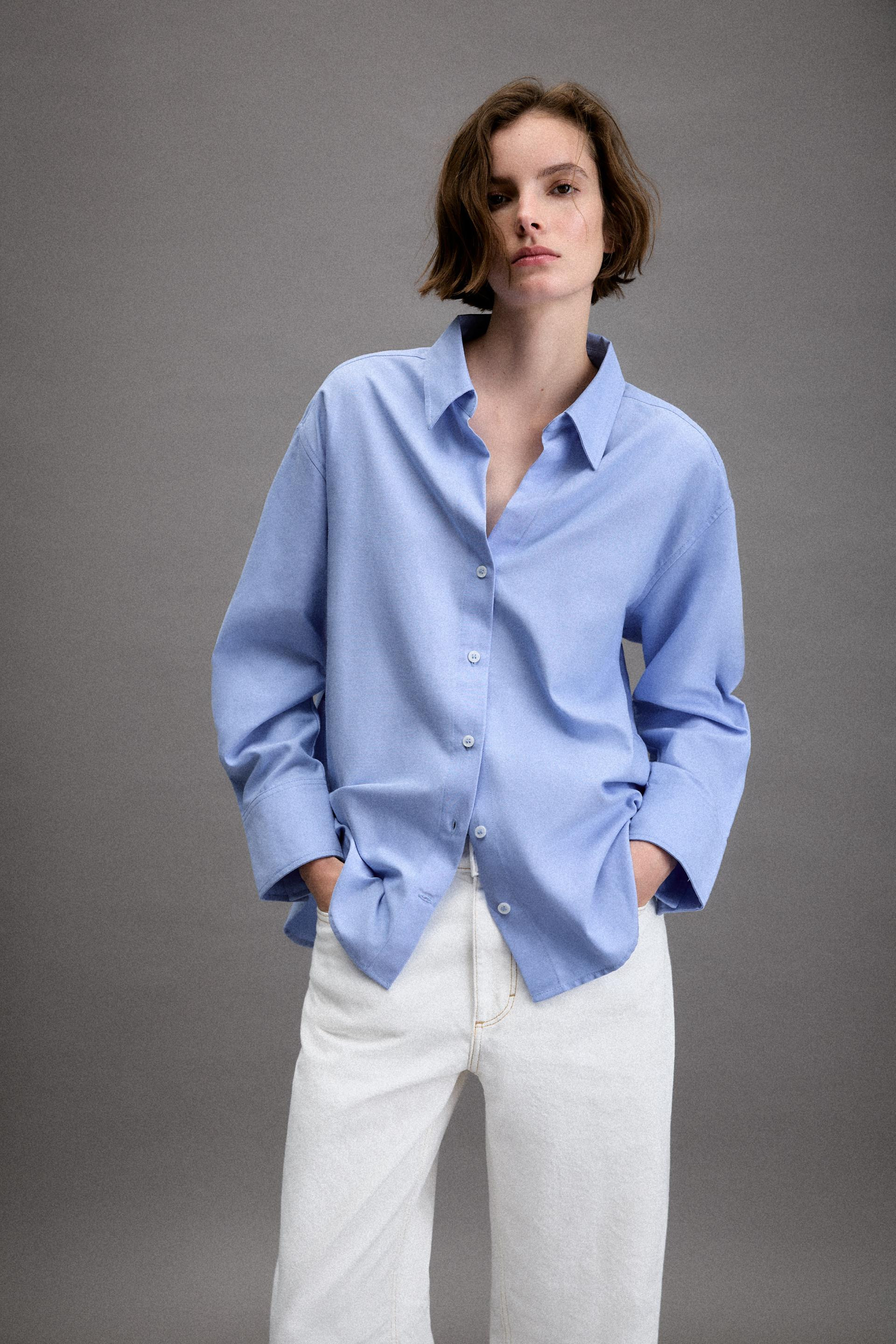 Zara - Basic Oxford Shirt - White - Xl - Woman | Zara AU