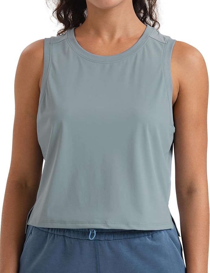 Colorfulkoala Women's Breezy Mesh Back Muscle Tank Loose Fit Workout Tops | Amazon (US)