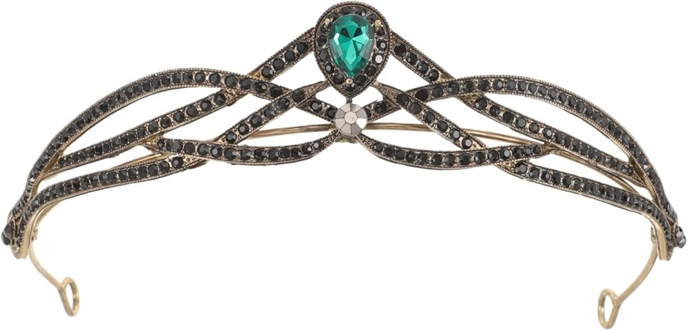 Beaupretty Baroque Crown Headband Wedding Bridal Crown Emerald Crystal Crown Gemstone Tiara for W... | Amazon (US)