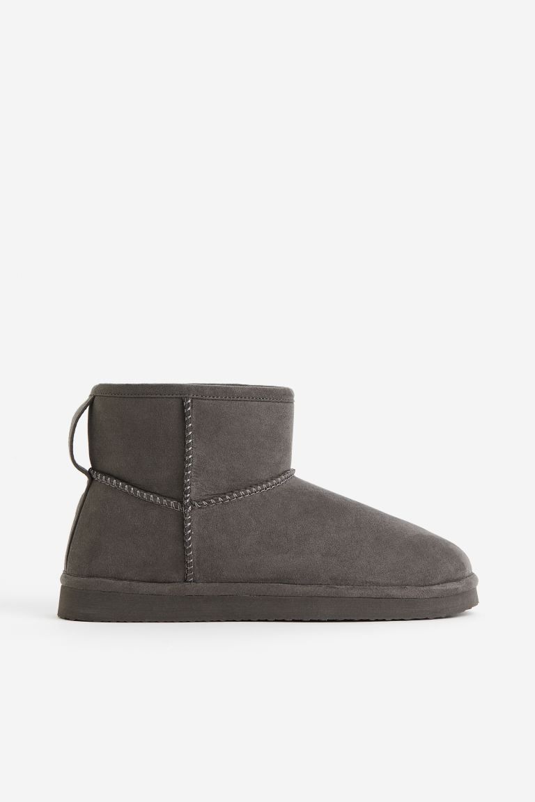 Warm-lined boots - Grey - Ladies | H&M GB | H&M (UK, MY, IN, SG, PH, TW, HK)
