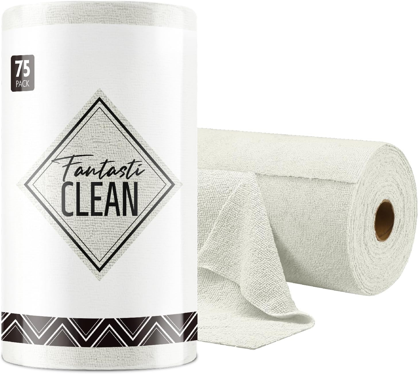 Fantasticlean Microfiber Cleaning Cloth Roll -75 Pack, Tear Away Towels, 12" x 12", Reusable Wash... | Amazon (US)