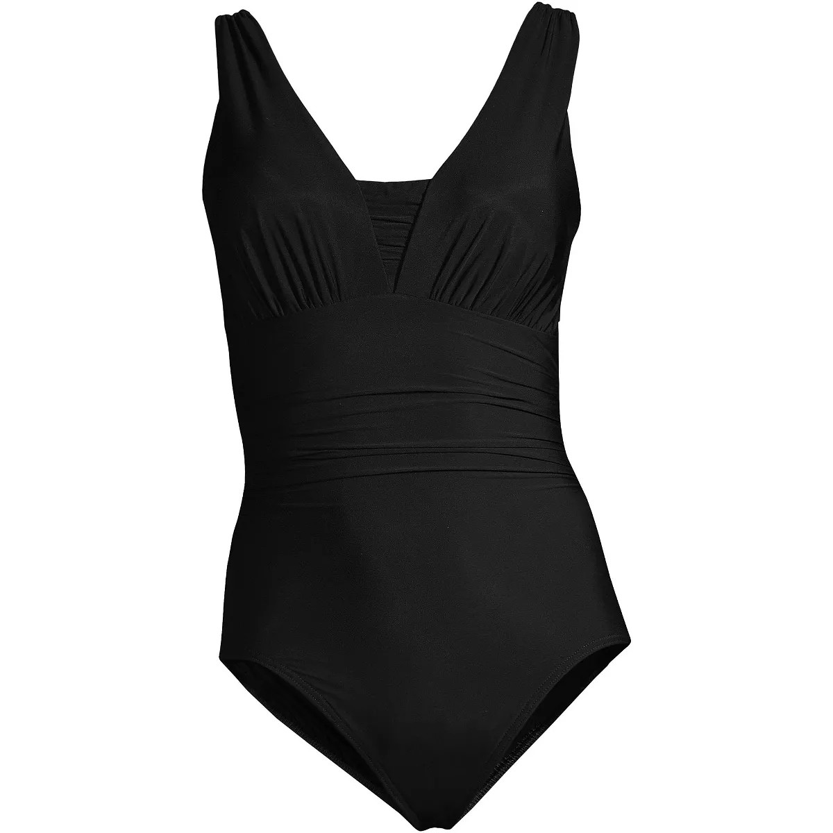 Lands' End Women's SlenderSuit Grecian Tummy Control Chlorine Resistant One Piece Swimsuit | Target