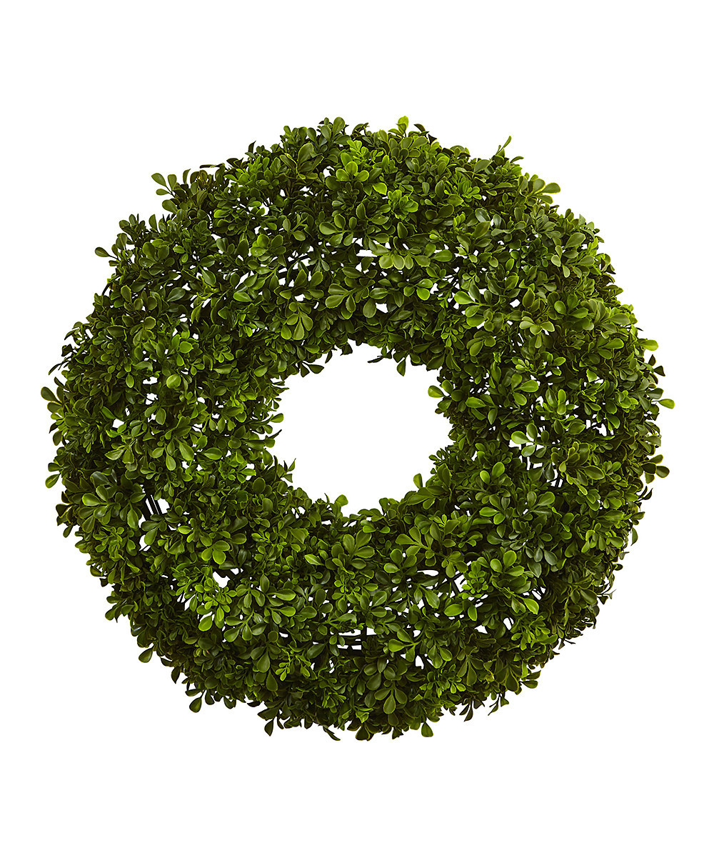 Nearly Natural Wreaths Green - 22 Faux Boxwood Wreath | Zulily