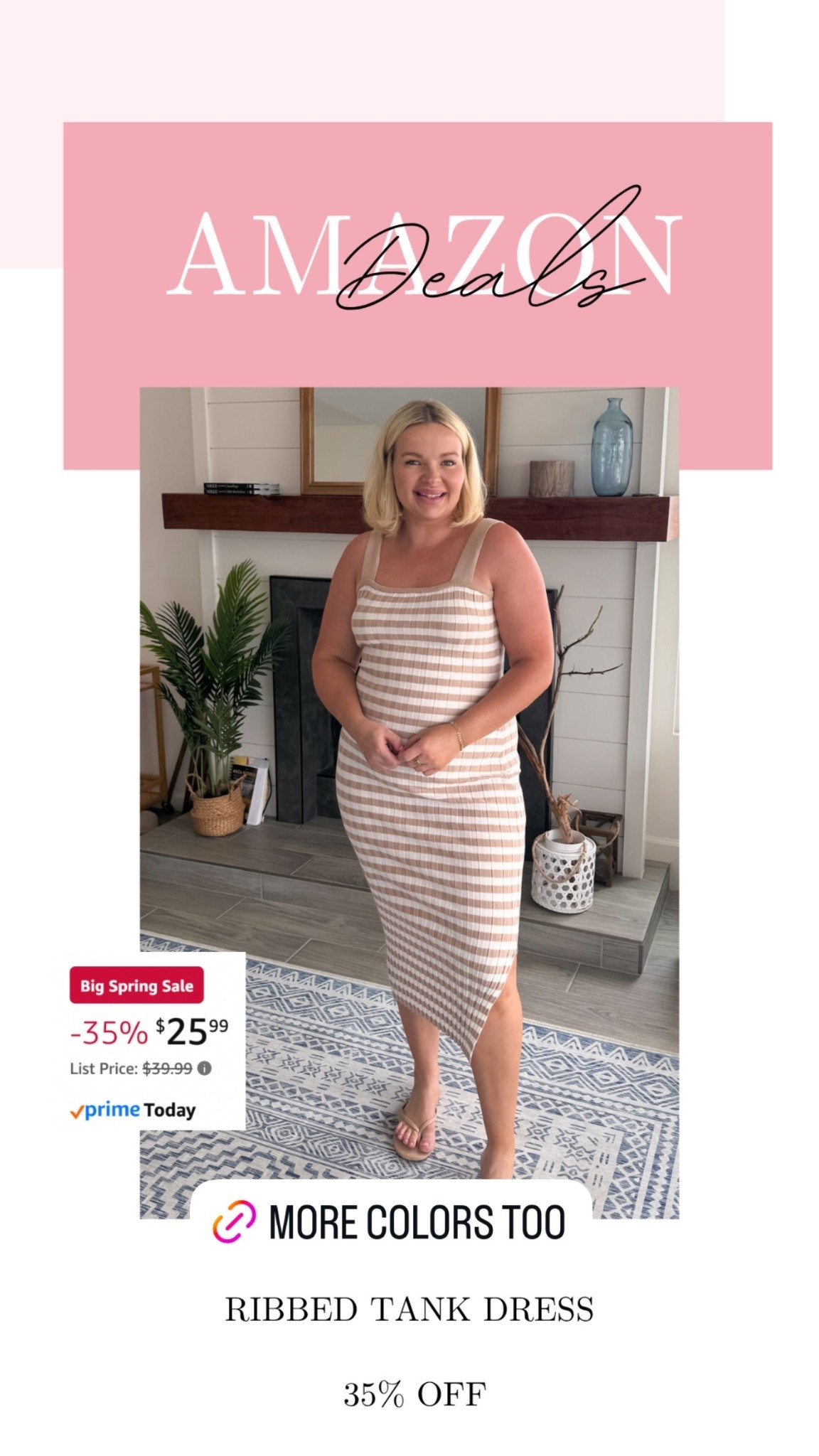 Striped tank dress on deal and comes in several colors!

#LTKMidsize #LTKSaleAlert #LTKSeasonal