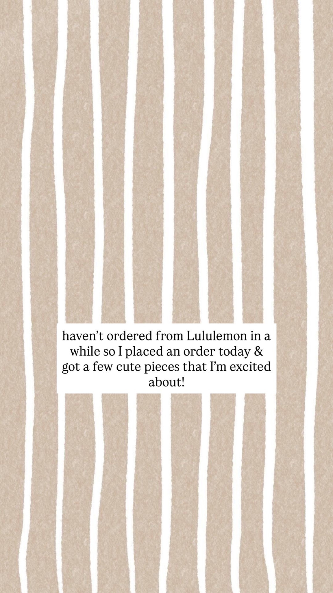 What I ordered from Lululemon 