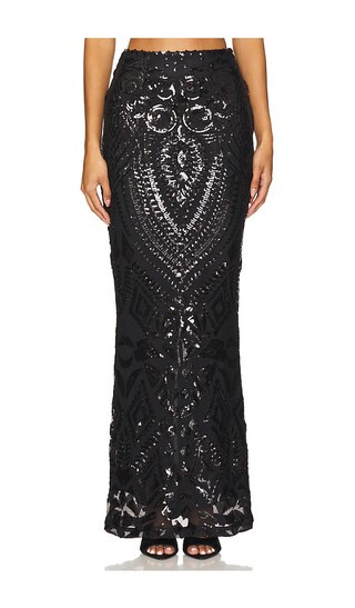 Adele Maxi Skirt in Black | Revolve Clothing (Global)