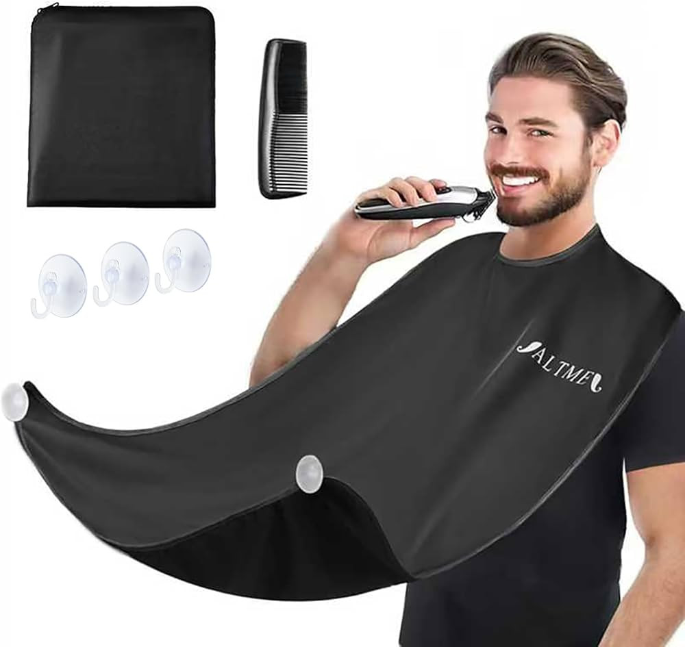 Beard Bib, Non-Stick Beard Apron, Waterproof Beard Trimming Catcher, Breathable Beard Catcher for... | Amazon (US)