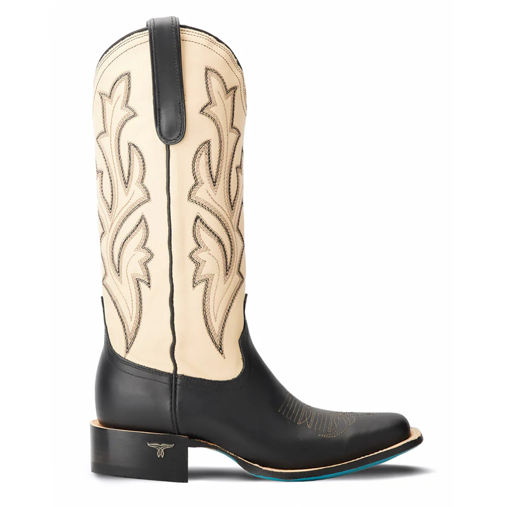 Shop Black, Off White Womens The Classic Embroidered Square Toe Cowboy Boots | Shoebacca