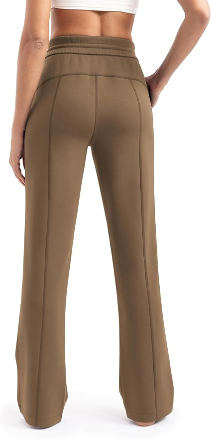 Women's Sweatpants with Pockets Elastic High Waisted Joggers Casual Straight Leg Drawstring Athle... | Amazon (US)