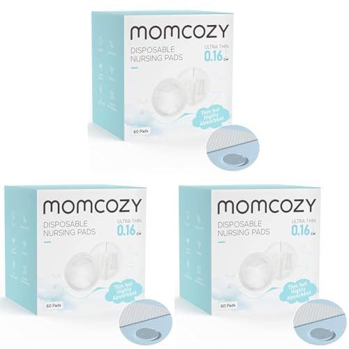 Momcozy Ultra-Thin Disposable Nursing Pads, Ultra-Absorbent and Breathable Portable Breast Pads for Mothers, Keep Dry Continuously, Make Breasts Light and Unburdened, Individually Packaged（60 Count） | Amazon (US)