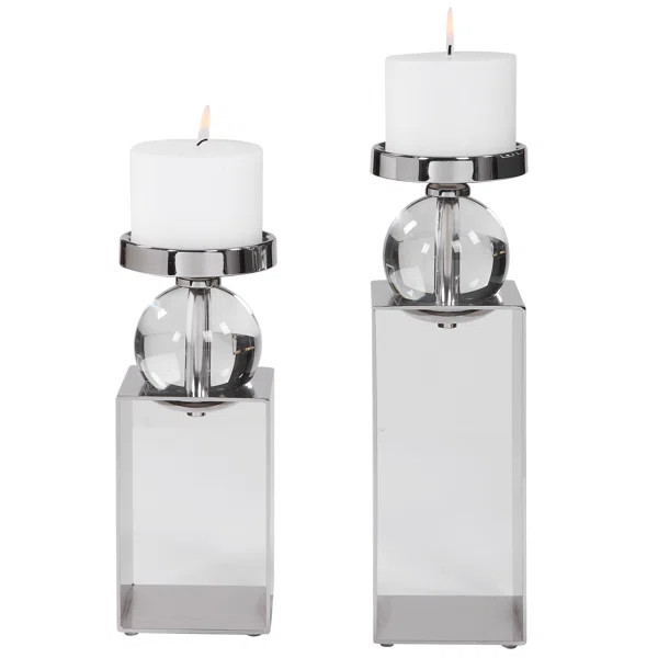 Metal Tabletop Candlestick with Candle Included | Wayfair North America