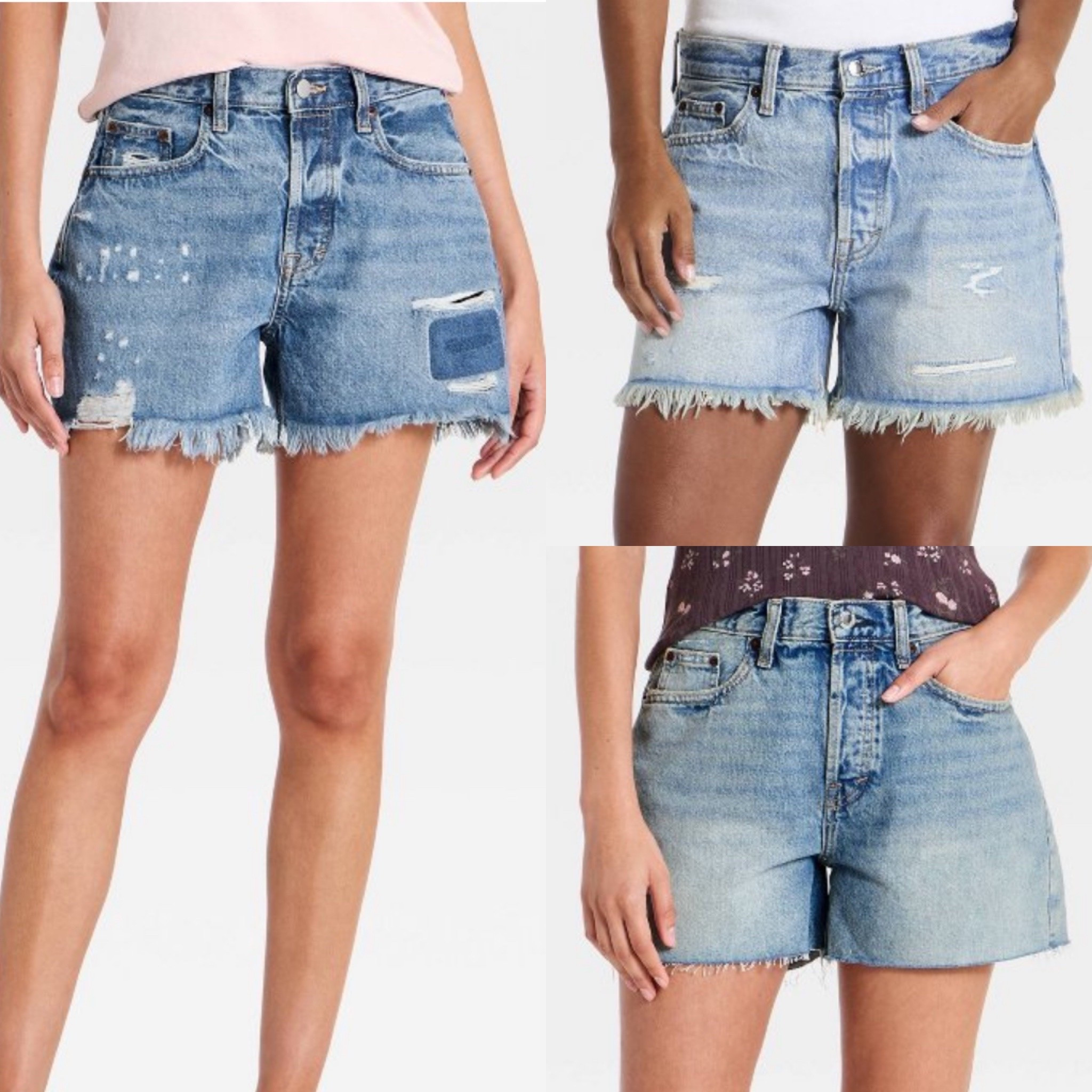 The 90s baggy denim shorts are back at target in 3 new washes. My FAVORITE shorts! I like to size up one for a true baggy fit.