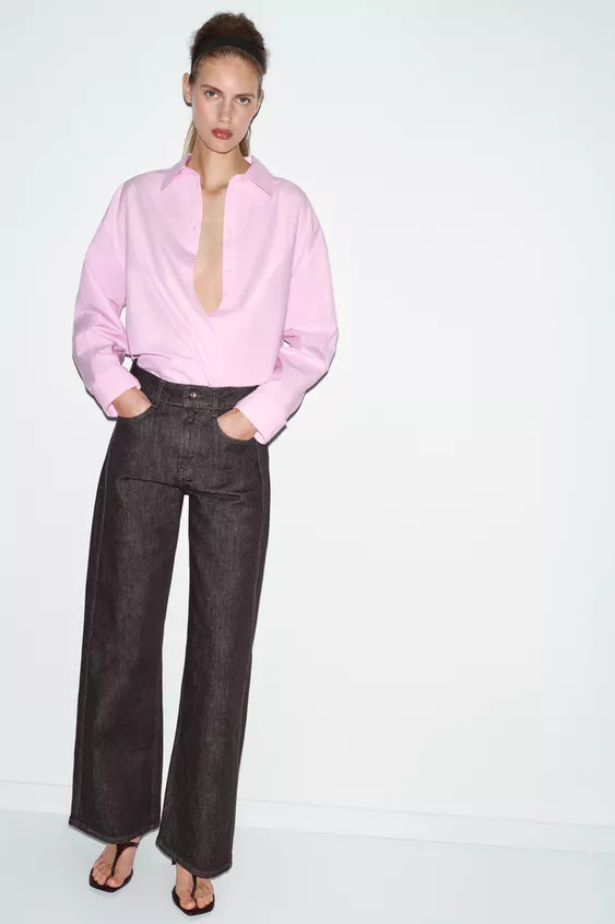Z1975 LOOSE STRAIGHT LEG MID-RISE JEANS | Zara US