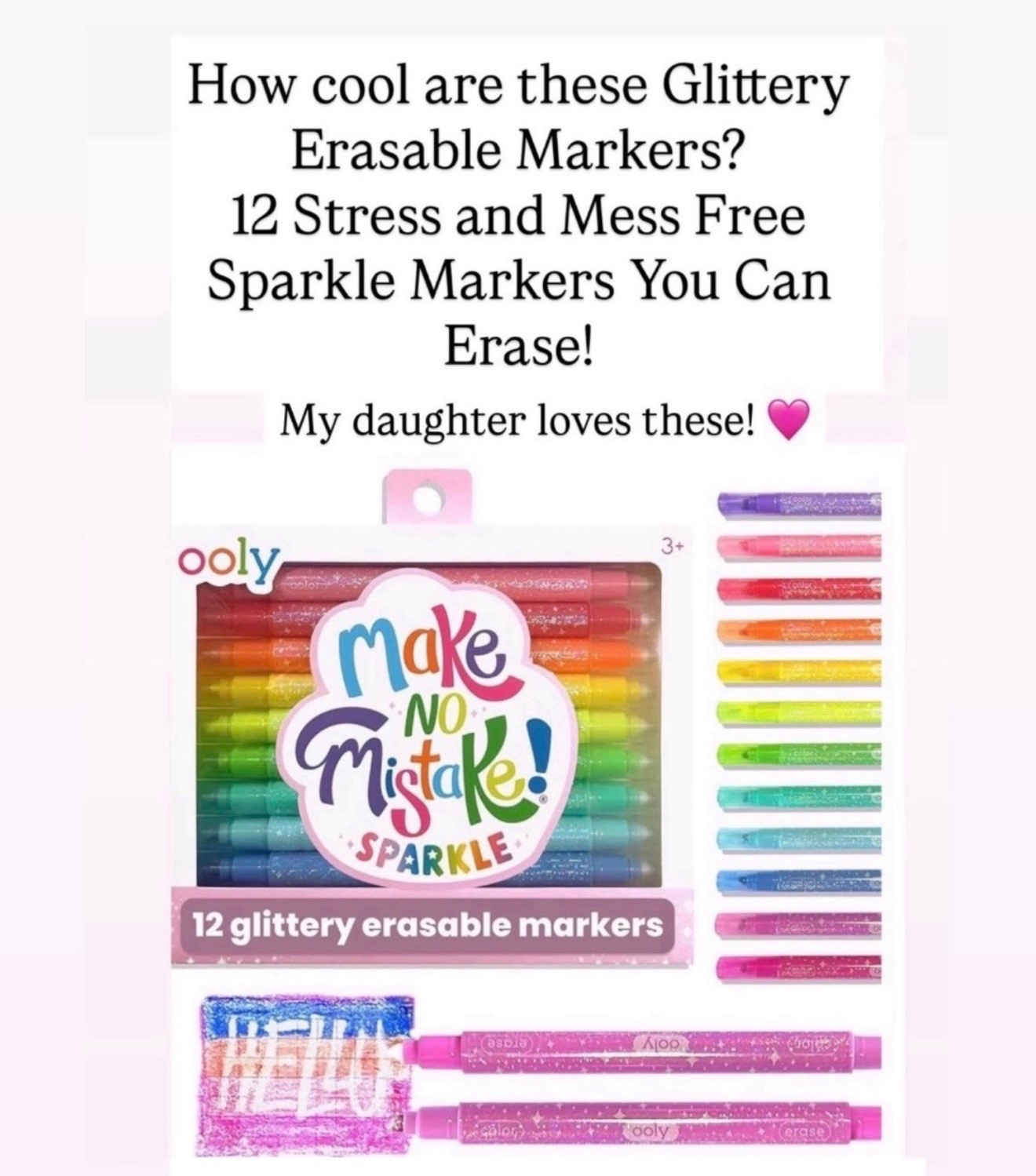 Glittery erasable markers

#LTKKids