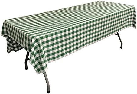 LA Linen Gingham Checkered Rectangular Tablecloth 60" x 90", Hunter Green and White, 60x90 | Amazon (US)