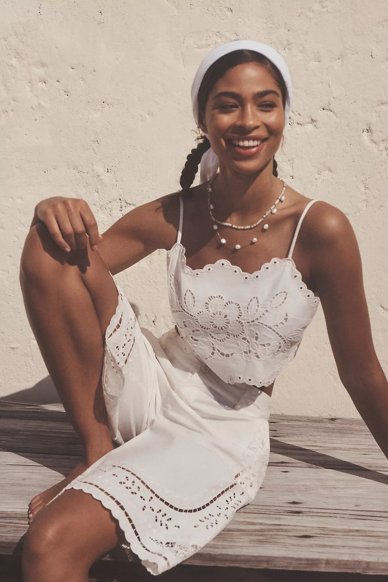 By Anthropologie Cutwork Cropped Tank | Anthropologie (US)