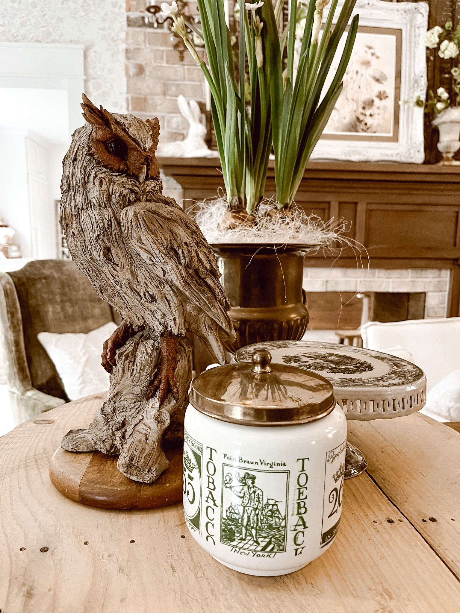 We grabbed this outdoor owl statue from Wayfair and loved it so much that we added it to our indoor decor. I currently have him sitting on our dining room table. 

#LTKSeasonal #LTKFindsUnder50 #LTKHome
