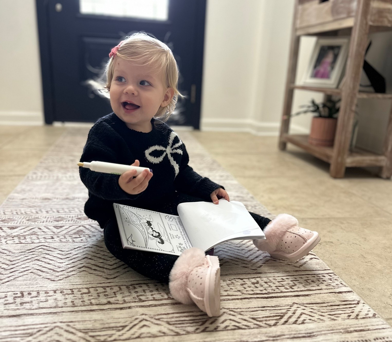 Toddler girl outfit, target finds, holiday sweater, toddler shoes 

She’s 14 months, wearing size 12m in sweater and leggings 

#LTKBaby #LTKHoliday #LTKSeasonal