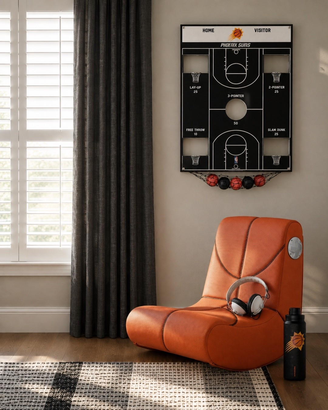 A bold, game ready corner that brings big league energy to this room while creating a spot to kick back and play or read. 

Boys room, boys bedroom, kids room, kids bedroom, boys room ideas, boys room decor, boys room finds, basketball room.

#LTKHome #LTKKids #LTKmomlife