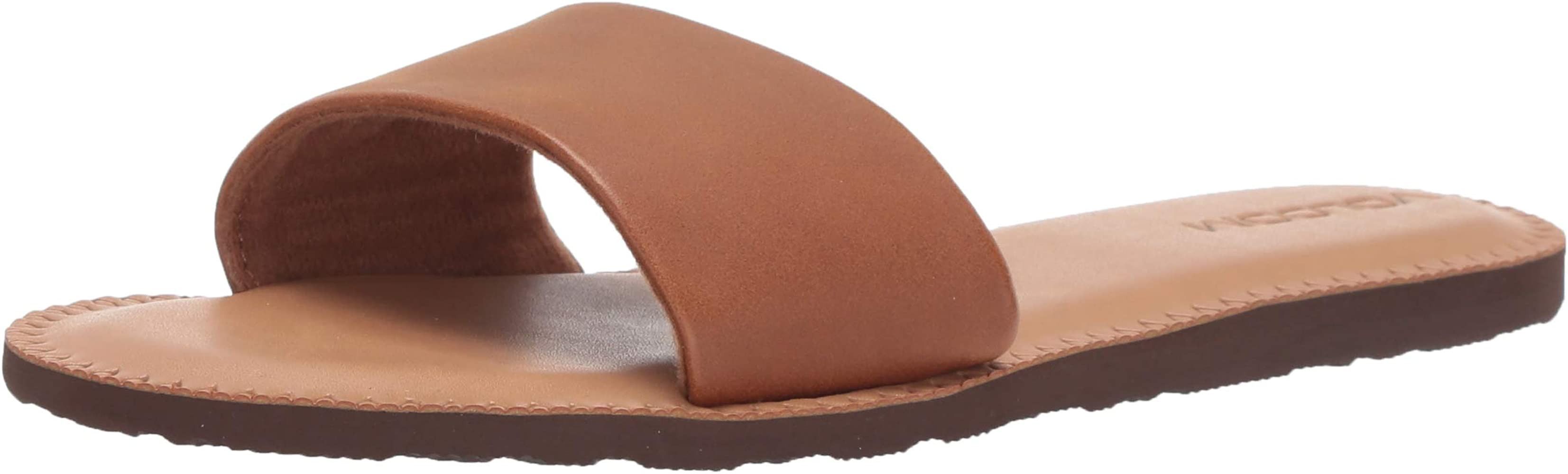 Volcom Women's Simple Synthetic Leather Strap Slide Sandal | Amazon (US)