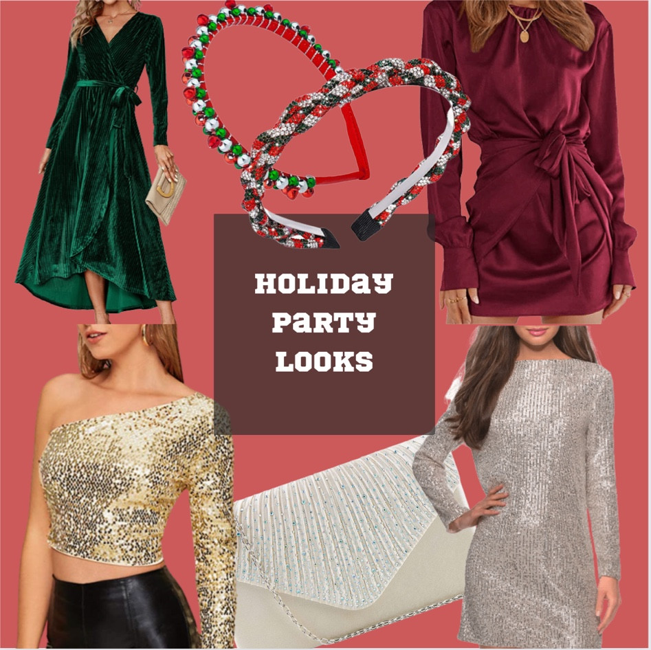 Looking for a #holiday #party outfit? These #cocktaildresses and sparkly finds are the perfect dressy but wearable options for a party. Stay comfortable and glam ✨.

I would wear the one shoulder top with a pair of black flowy pants. Didn’t want to add any here because you I haven’t found a pair that’s worth linking yet!

I think headbands are great because they’d add something festive to a black or white outfit ❤️.

Happy holidays and stay warm 😊.

#christmas #holidayoutfits #christmascocktail #partydress 


#LTKSeasonal #LTKunder50 #LTKHoliday